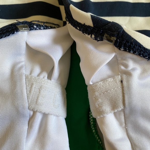 Anne Cole Signature I 2014 I Colorblock Stripe Maillot Halter Tie I Kelly Green - Picture 14 of 16